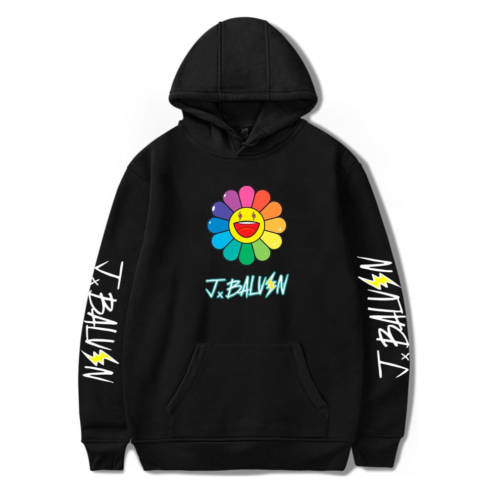 Justin Bieber Balvin Flower Print Hoodie 1 Justin Bieber Balvin Flower Print Hoodie 1