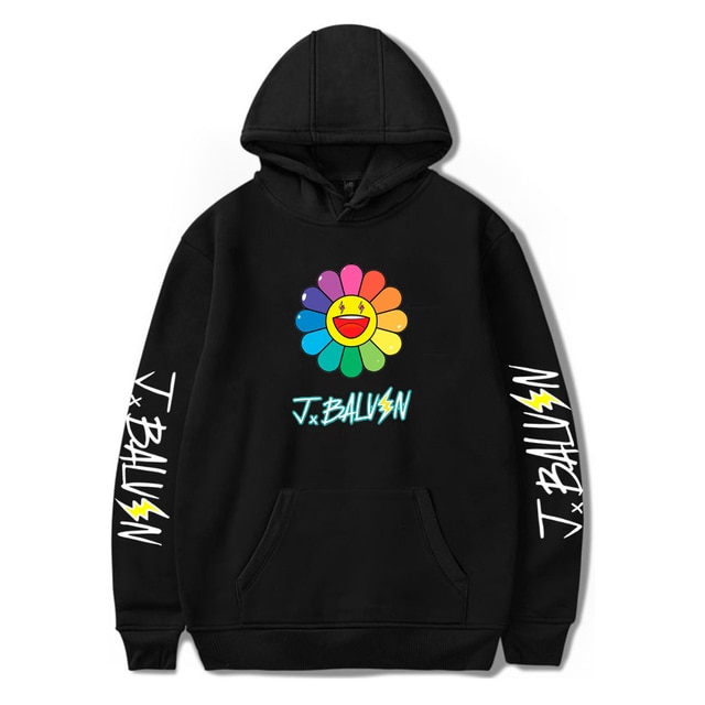 Justin Bieber Balvin Flower Print Hoodie 1