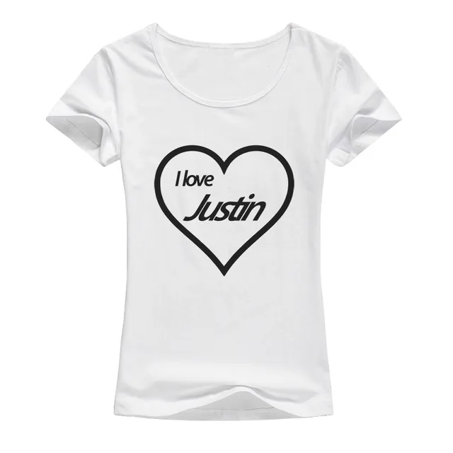 Justin Bieber I Love Justin t shirt 1