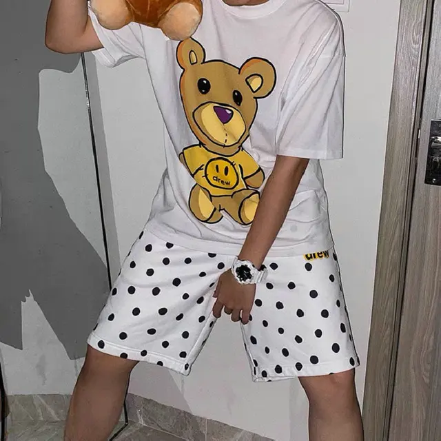 Justin Bieber Brand Smiley Spot Knee Length DREW Shorts Breathable 1