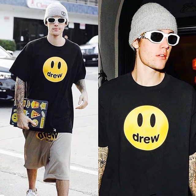 Justin Bieber Brand Smiley DREW O-neck Short Sleeve t shirt 2