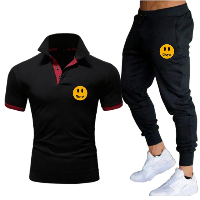 Drew Tracksuit Smiley Printed Collar Shirt And Trouser 1
