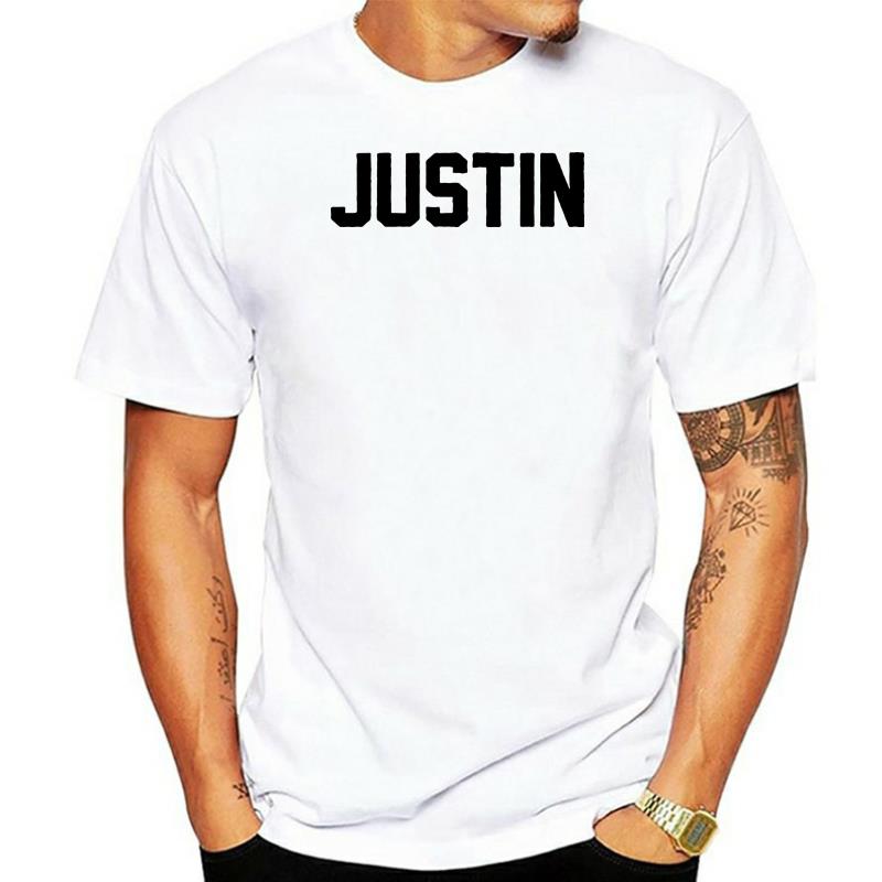 Justin Bieber O Neck JUSTIN Printed t shirt 1 Justin Bieber O Neck JUSTIN Printed t shirt 1