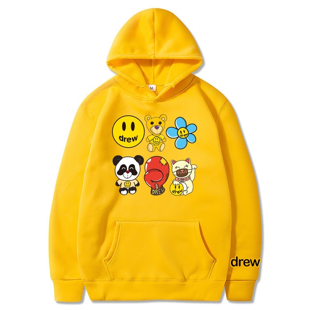 Drew Hip Hop Plus Smiley Printed Hoodie 2