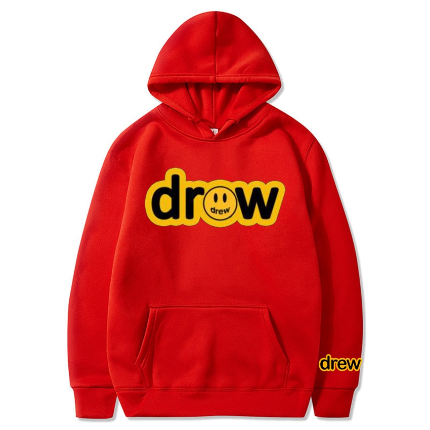 Justin Bieber Drew Printed Pocket Hoodie 2 Justin Bieber Drew Printed Pocket Hoodie 2