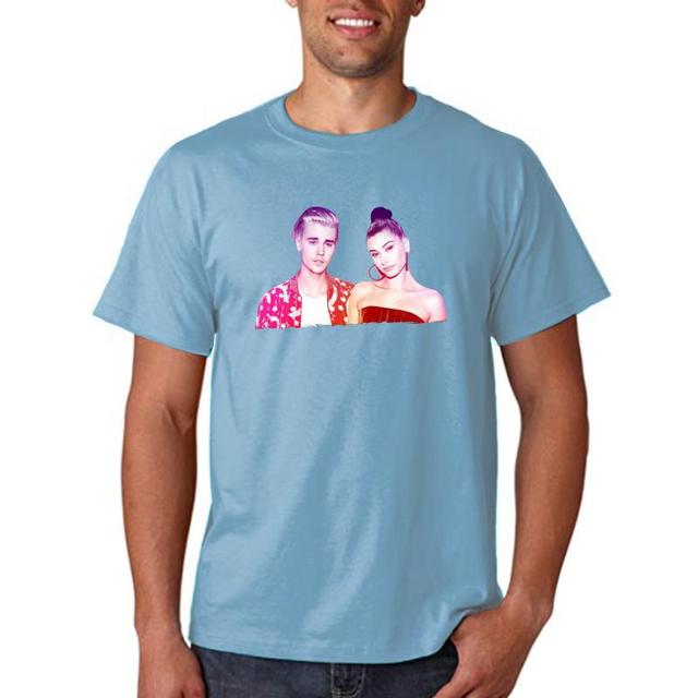 Justin Bieber and Hailey Rhode Printed t shirt 1