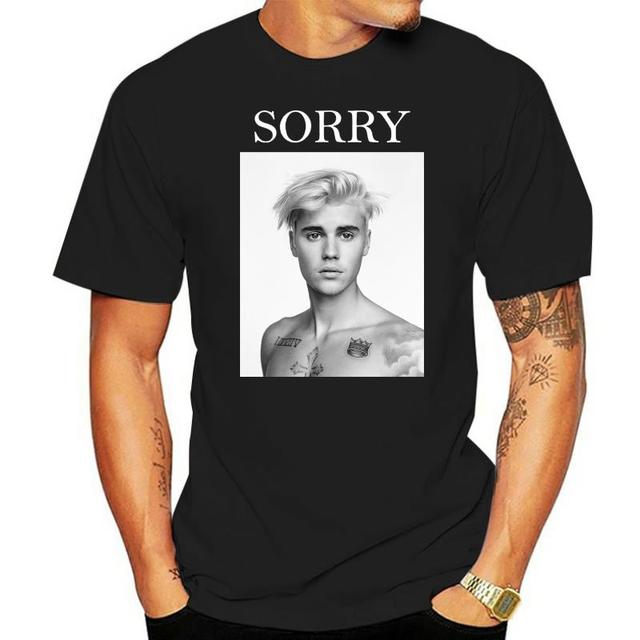 Justin Bieber Sorry Crew Neck Short-Sleeve t shirts 1